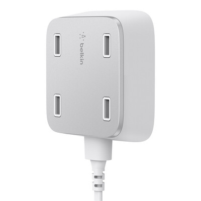 

BELKIN BELKIN 4USB port travel home charger white 54A share 3 m power cable F8M990yzWHT