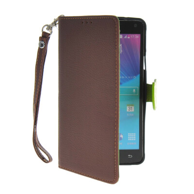 

MOONCASE Litch Skin Leather Side Flip Wallet Card Slot Pouch Stand Shell Back Case Cover For Samsung Galaxy Note 4 N9100 Brown