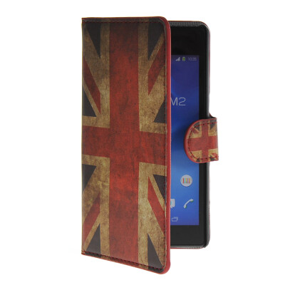 

MOONCASE UK British Flag Leather Side Flip Wallet Card Slot Stand Pouch чехол для Sony Xperia M2