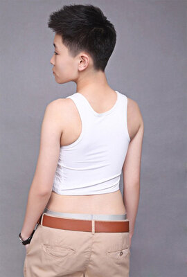 

Sexy Breathable Buckle Short Chest Breast Binder Trans Lesbian White, Black
