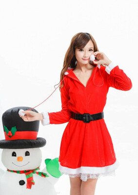 

mymei Sexy Lady Women Christmas Red Santa Claus Costume Outfit Dress Set Lingerie