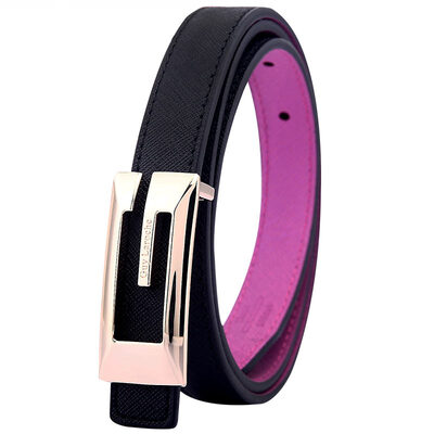 

Ji Longxue Guy larocheG word buckle cow leather ladies belt both sides available female belt GW7950011-20 pink &quot