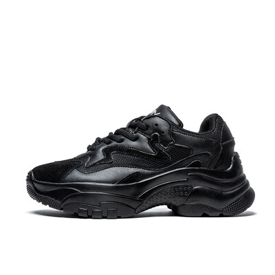 

Genuine Leather Mesh Womens Platform Chunky Sneakers 2018 Fashion Women Flat Thick Sole Shoes Woman Dad Footwear