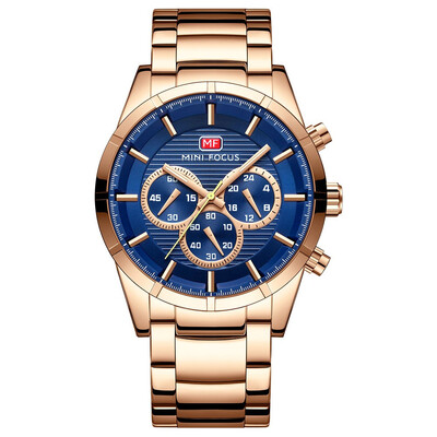

BOFUTE Male Watches Business Watch Quartz Watches Calendar Luminous Waterproof Metal Strap 0170G