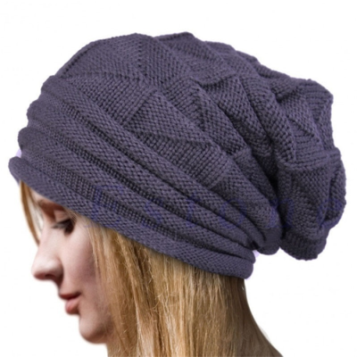 

Fashion Warm Winter Women Beret Braided Baggy Knit Crochet Beanie Hat Ski Cap New Hot Fashion Casual