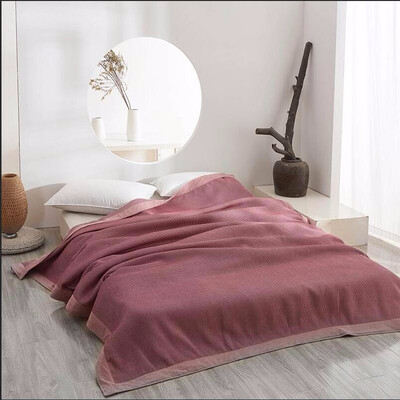 

Waffle Cotton Super Soft Cyan Red Blue Grey Brown Japanese Style Air Conditioner Kid To Adult Throw Blanket