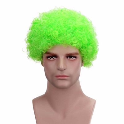 

10" Explosive Head Clown Synthetic Wig Pink Purple Red Orange 6 Colors Fake Hair Club Party Wigs For Fans Performance Props Wigs