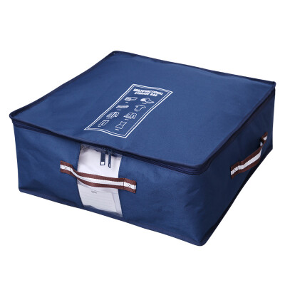 

WYQN literary youth clothing storage bag large capacity luggage sorting bag home travel storage bag navy blue large