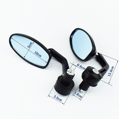 

black motorbike side mirror 8mm universal moto mirrors for suzuki honda yamaha Wide Angle Of View motorcycle rearview mirror