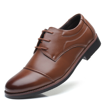 

JUQI Business Men Oxford Genuine Leather Shoes
