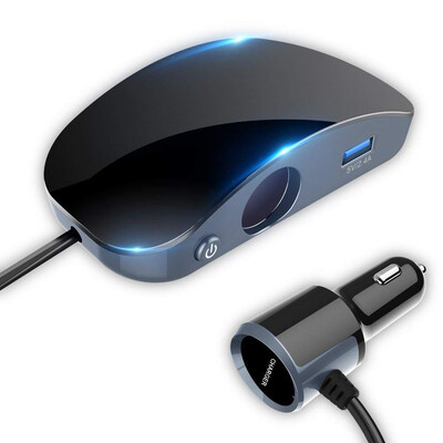 

Car Auto 12V-24V Power Adapter 3 USB 2 Cigarette Ligter Ports Car Charger Auto Accessories Auto Led Voltage Display For Phone