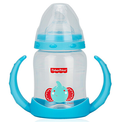 

Fisher-Price bottle Newborn baby handle wide caliber PP bottle 180ML blue