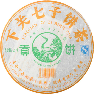 

Дань чай торт * Xiaguan Чи Цзе Пуэр чай 2012 Сырье 357g