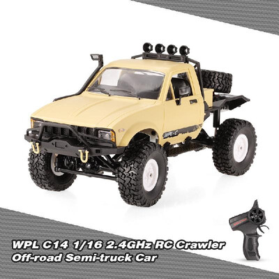 

WPL C14 116 24GHz 4WD RC Crawler Off-road Semi-truck Car with Headlight RTR