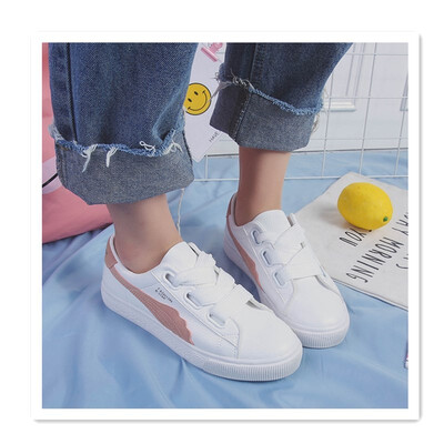 

2018 spring new canvas shoes female students Korean version of the wild Korean wind super fire board shoes retro British wind spor