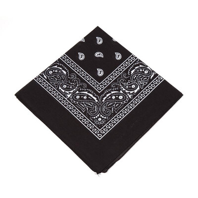 

1PC Unisex Hip Hop Black Paisley Bandana Headwear Hair Band Scarf Neck Wrist Wrap Band Headtie Square scarf High quality