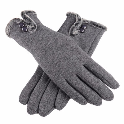 

Fake fur making outdoor riding&playing mobile phone urban winter women warm gloves 2018 new discount hot selling