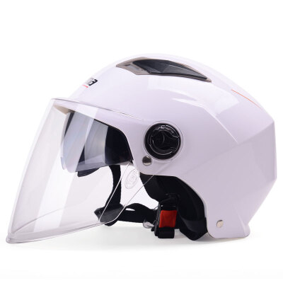 

Mustang (YEMA) 325 motorcycle helmets men electric car helmets double-lens four seasons half-helmet summer  white