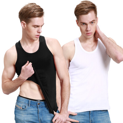 

Heng Yuan Xiang ZC-303 Men&39s Vest Cotton Top Shirt Men&39s Tight Top Thin Sleeve Sweat Shirt Sports Hurdle Underwear Black & White 2pcs 17095