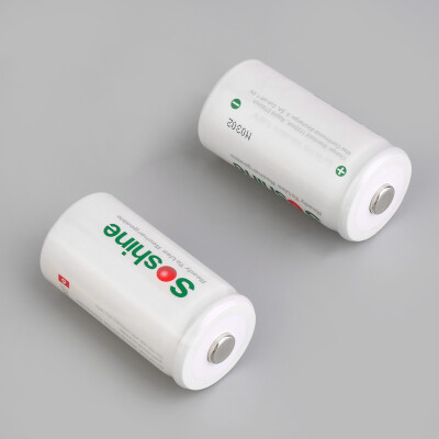 

Quality 2 Pieces C Size Rechargeable Batteries NiMH 5500mAh for Soshine