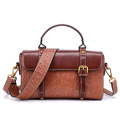 

High Quality Genuine Leather Women Bag Ladies Cross Body Contrast color Messenger Shoulder Bags Vintage Handbags Bolsa Feminina