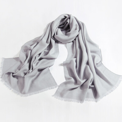 

One meter painted yarn yimihuasha wool scarf female winter solid color long paragraph shawl bib dual-use big red scarf gray