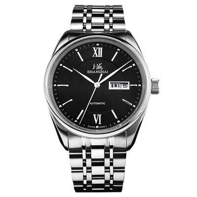 

Шанхай (Шанхай) часы бизнес случайный серии двойной календарь автоматические механические часы мужской SH3008X-1