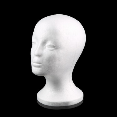 

Female Styrofoam Mannequin Manikin Head Model Foam Wig Hair Glasses Display