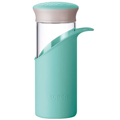 

Jingdong Supermarket Supor supor slim heat-resistant glass · crystal rhyme series cup 280ml mint blue KC28AV1