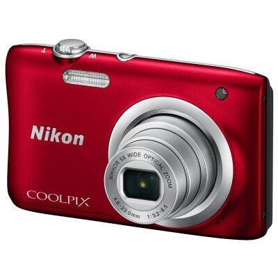 

Nikon Coolpix A100 Портативная цифровая камера (мегапиксельный 2,7-дюймовый экран с 5-кратным оптическим зумом шириной 26 мм) Красный