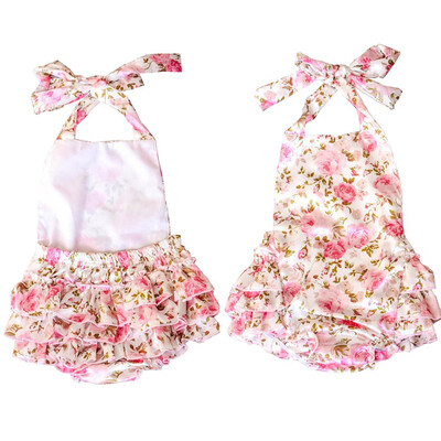 

MyMei Hot Baby Girls' Ruffles Romper Dress Summer Soft Clothing With flowers Pattern