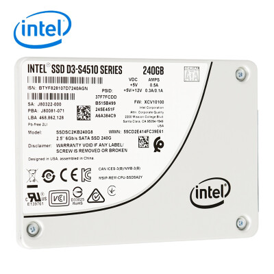 

Intel S4510 Series 192TB SATA3 Solid State Drive Enterprise