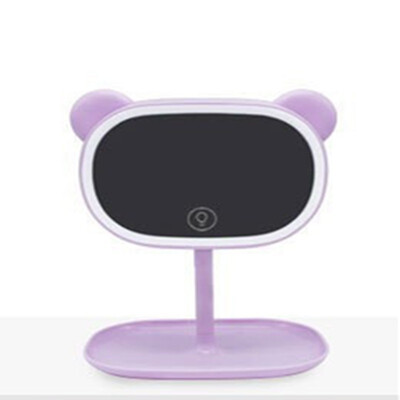 

JIPUSH Creative cartoon cute pet makeup mirror lamp LED with lamp type dressing mirror charging folding LED makeup mirror
