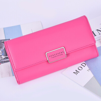 

Purse female long small fresh handy multi function handbag personalized buckle pocket money tide bag