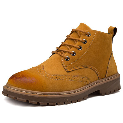 

Mens Shoes Fashion Boots Breathable Shoes For Men Lace Up Winter Boots Men Black Yellow Green Beige Size 39-44