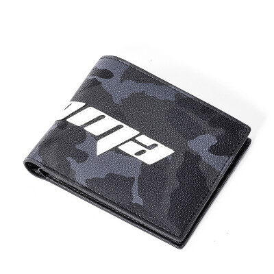 

BABAMA Tide brand fashion mens short wallet camouflage personality youth coin purse open large capacity multi-card wallet 917033201 black