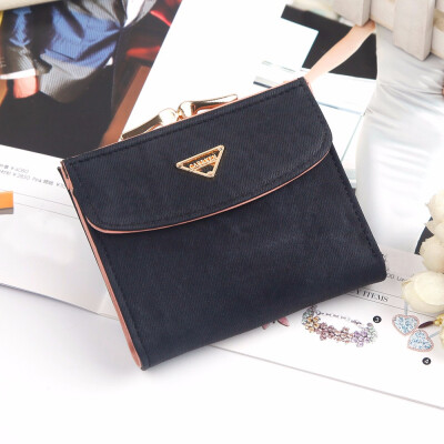 

Korean version of Lady wallet fashion bag printing trend short money leisure vertical Joker card girl