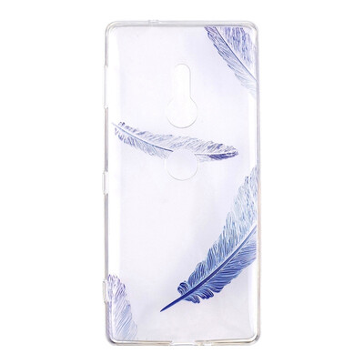 

MOONCASE Sony Xperia XZ2 High Translucent TPU-Blue Feather