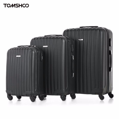 

20&quot24&quot28&quot Hard Shell TOMSHOO Fashion 3 Piece Luggage Set Carry-on Suitcase ABS Trolley Combination Lock 4 Wheel