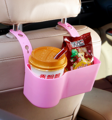

Creative vehicle mounted large capacity partition box Adjustable rear seat litter box Car collecting basket