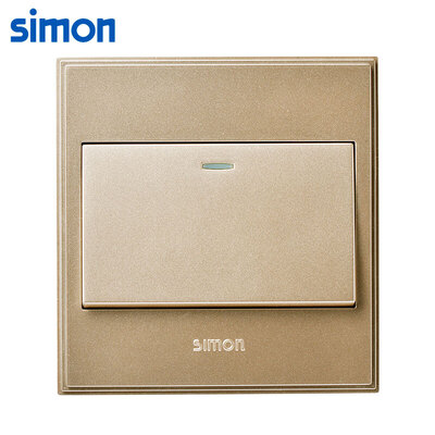 

Simon SIMON switch socket panel 56C series one open dual control switch type 86 panel champagne gold V51012BY-02