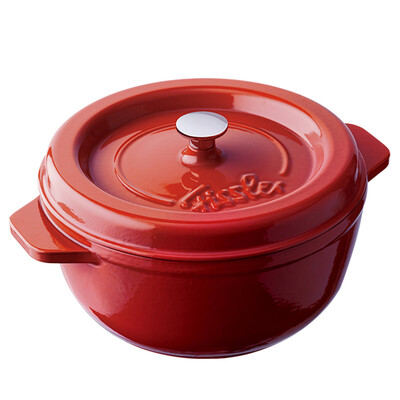 

Jingdong supermarket] Fisi Le soup pot stove Aka Na cast iron pot round 19 cm 2.0 liters red