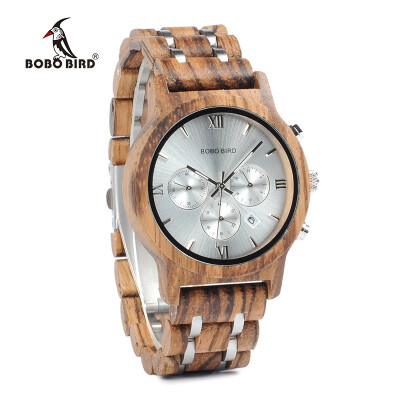 

BOBO BIRD wooden creative three time display watch P19