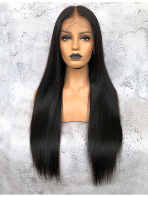 

Pre-plucked Hairline Lace Front Human Hair Straight Wig With Baby Hair Brazilian Virgin Hair 150 Density