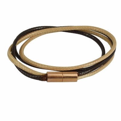 

Multi-Layer Thin WAX CORD Bracelet Magnetic Clasp