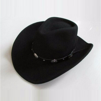 

New 100 Woolen Cap Mens Waterproof Wrinkle-free Equestrian Hat Adult Wide Brim Cowboy Hat Large-brimmed Gentleman Cap B-8133