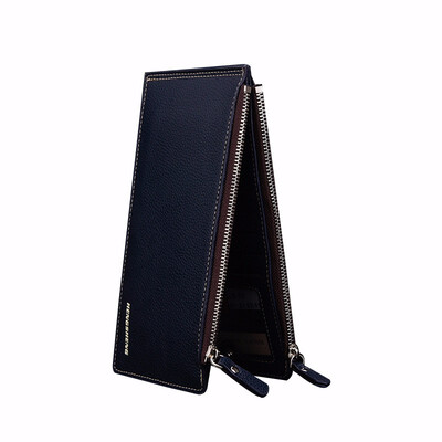 

Business Wallet mens card mobile phone bag light double zipper wallet