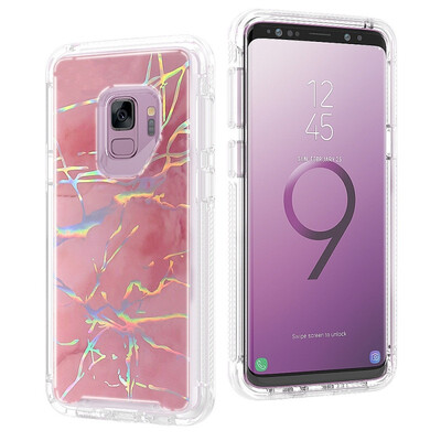 

MOONCASE Samsung Galaxy S9 Marble Laser Phone Case Series - Rose