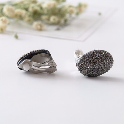 

Restoring ancient ways Japan&South Korea contracted bright black ear clip clip earrings geometry nightclub jewelry wholesale