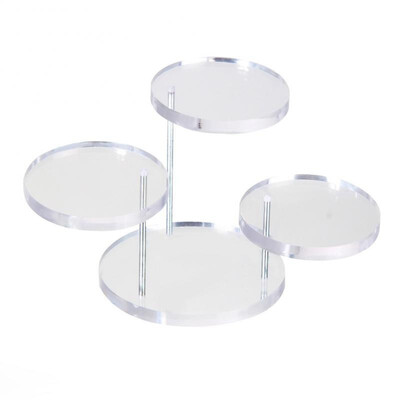 

UpperX Acrylic Jewelry Necklace Rings Display Boxes Shop Organizer Jewelry Stand Transparent